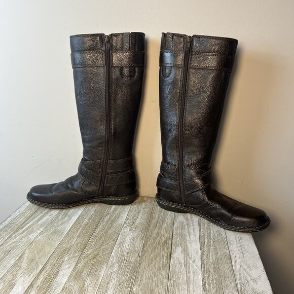 Boc Born Boots Womens 6 M Oliver Tall Riding Brown Leather Knee-Hi Casual - Picture 13 of 15